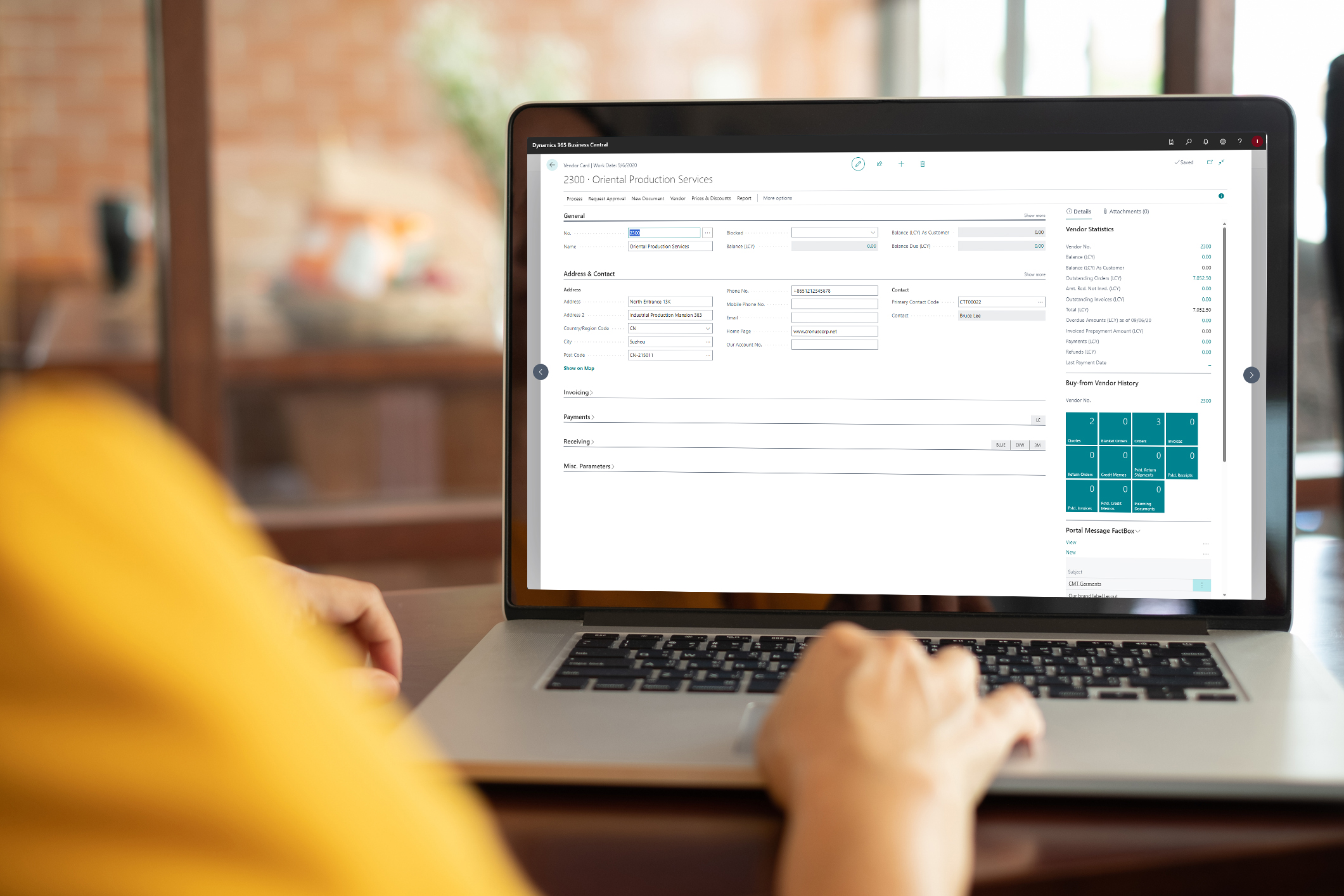 showing a close-up of a computer screen with the TRIMIT Purchasing feature